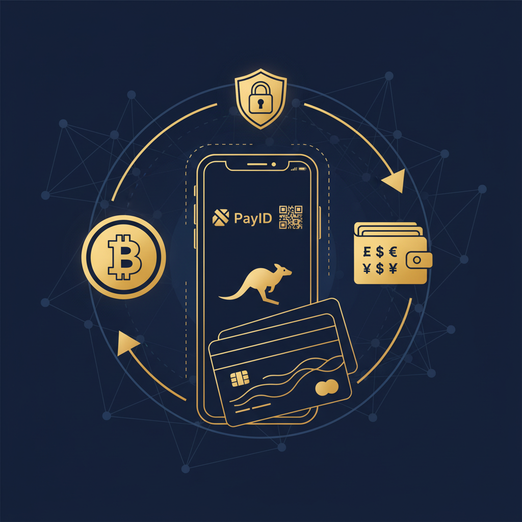 Popular payment methods for Australian online casinos including PayID, Neosurf, and cryptocurrency